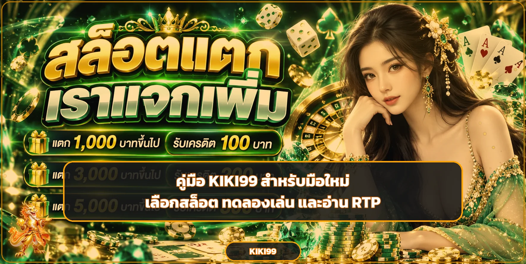 KIKI99 คู่มือมือใหม่ สมัคร ทดลองเล่นสล็อต และดู RTP